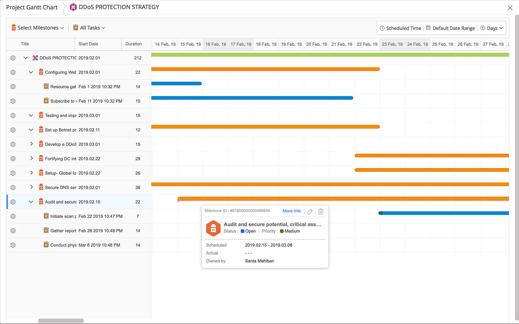 Project tracking for state administration
